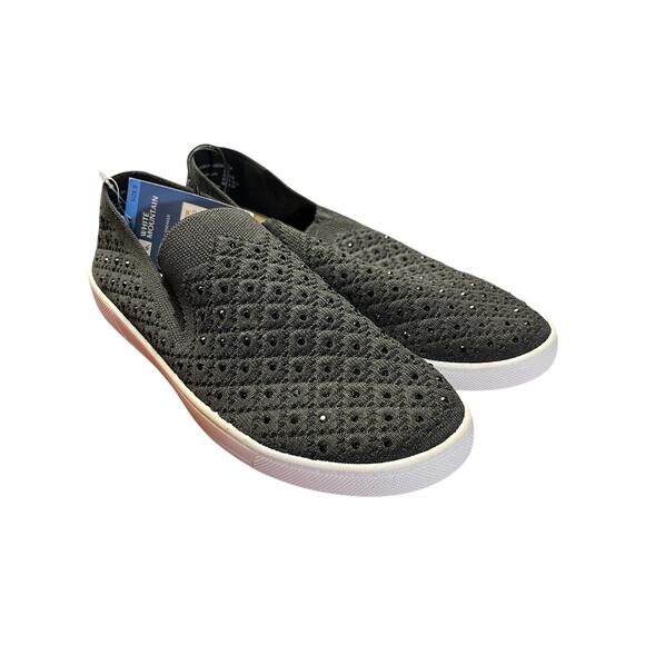 White Mountain Knit Stretch Bling Sneakers - New with Tags! 9 Black - Picture 3 of 12